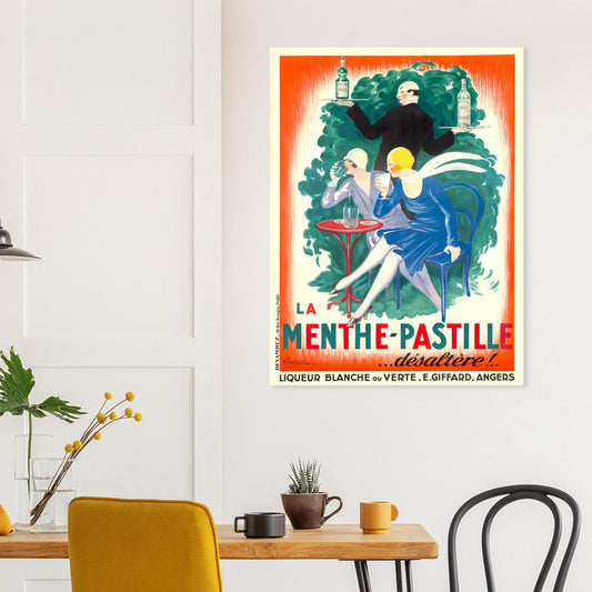 Menthe Pastille Vintage Poster Reprint on Premium Matte Paper - Posterify