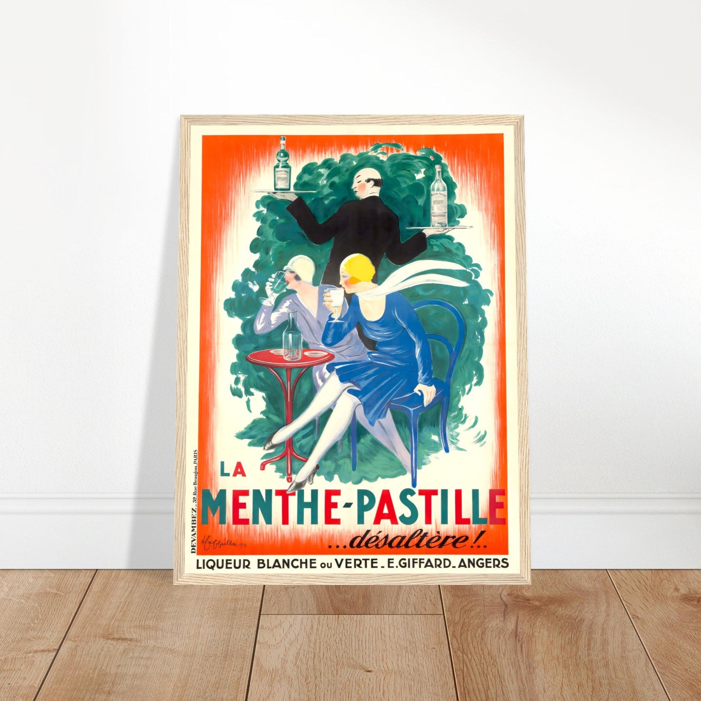 Menthe Pastille Vintage Poster Reprint on Premium Matte Paper - Posterify