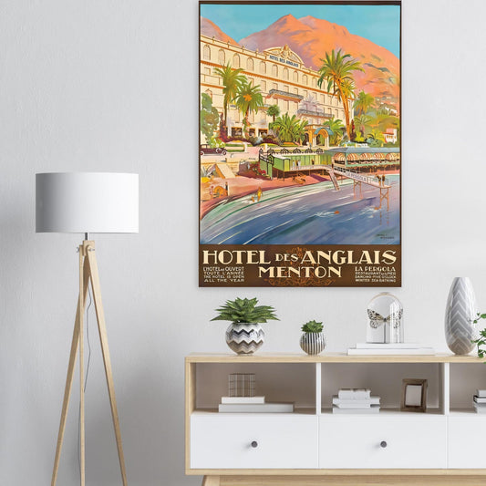 Menton Vintage Poster Reprint on Premium matte Paper - Posterify