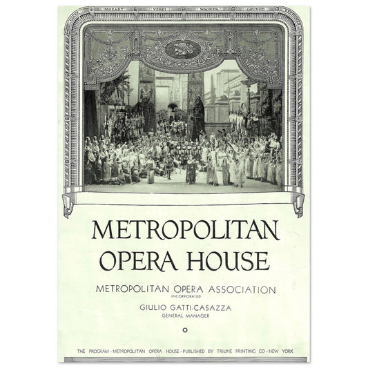 Metropolitan Opera House 1935 Original reprint Poster on Premium Matte Paper - Posterify