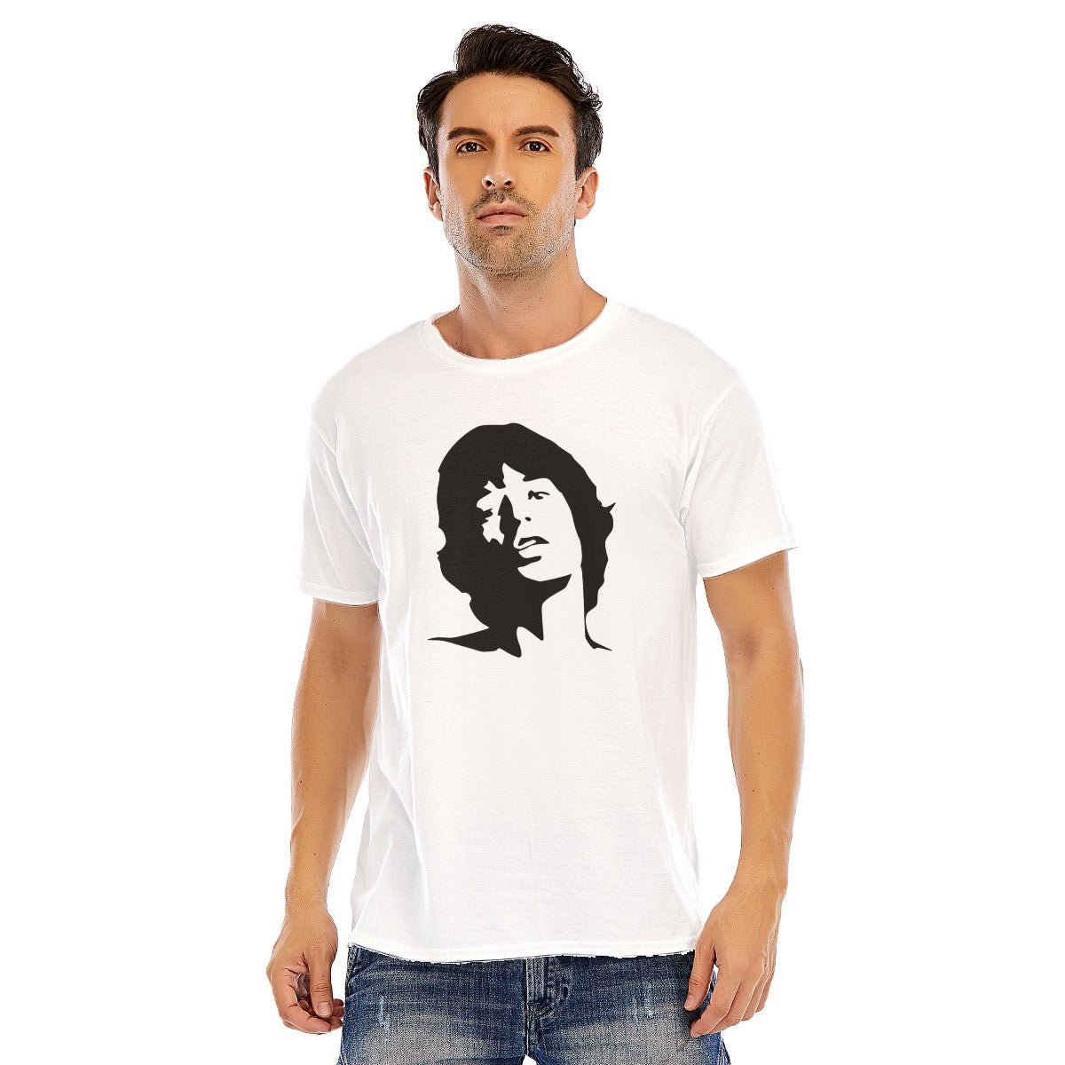 Mick Jagger Unisex O - neck Short Sleeve T - shirt | 180GSM Cotton (DTF) - Posterify