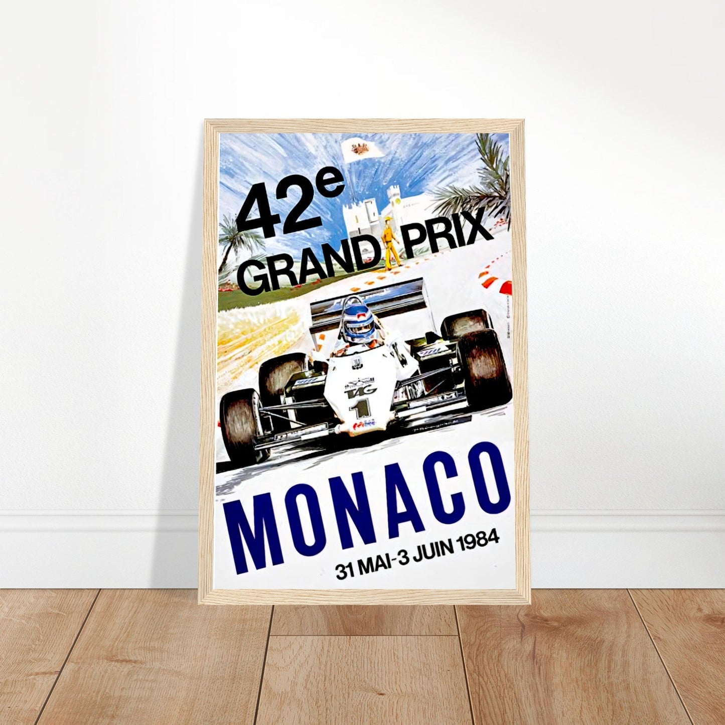 Monaco Grand Prix Vintage Poster Reprint on Premium Matte Paper - Posterify