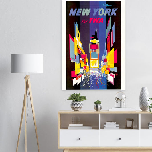 New York Vintage Poster Reprint on Premium Matte Paper - Posterify