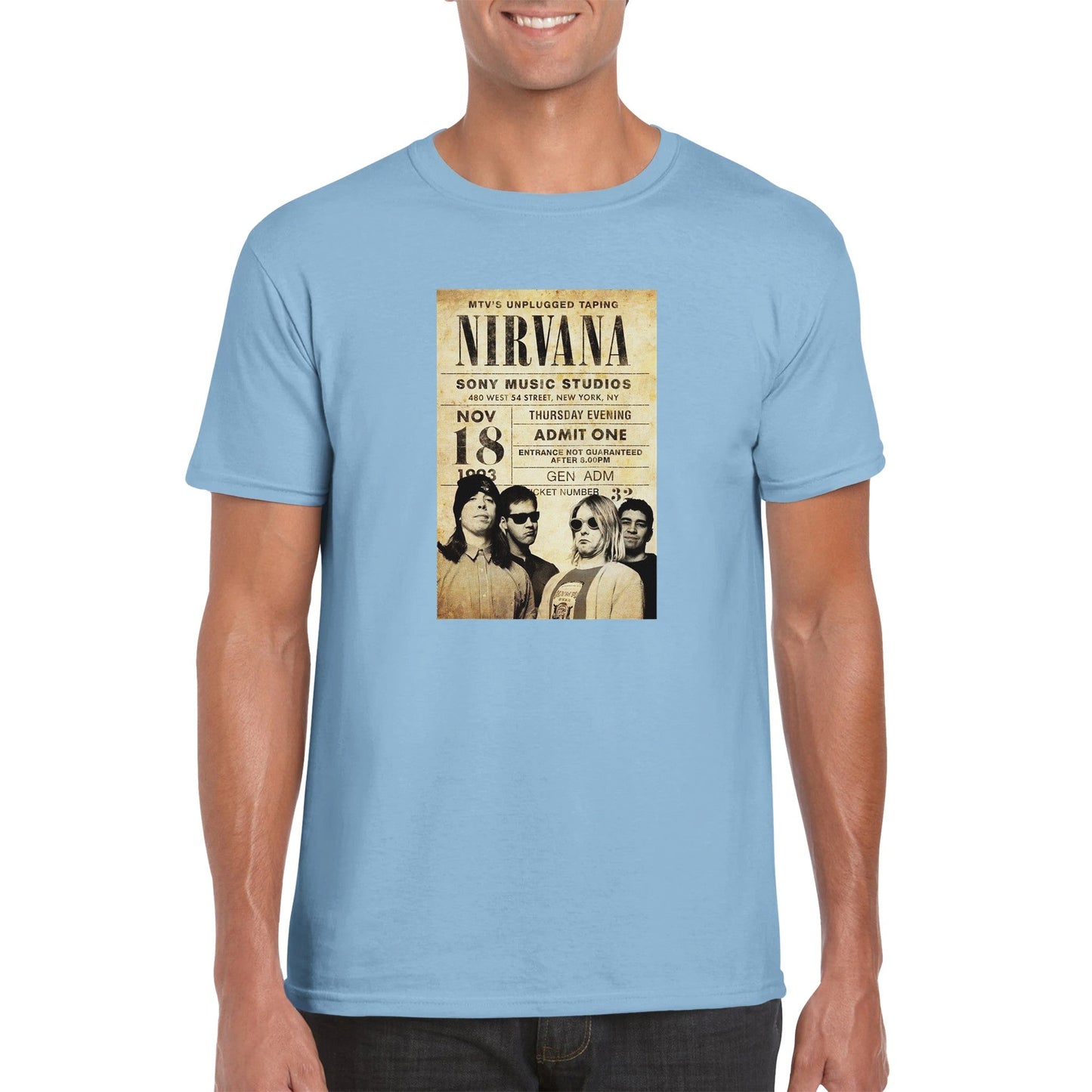 Nirvana Classic Unisex Crewneck T - shirt - Posterify