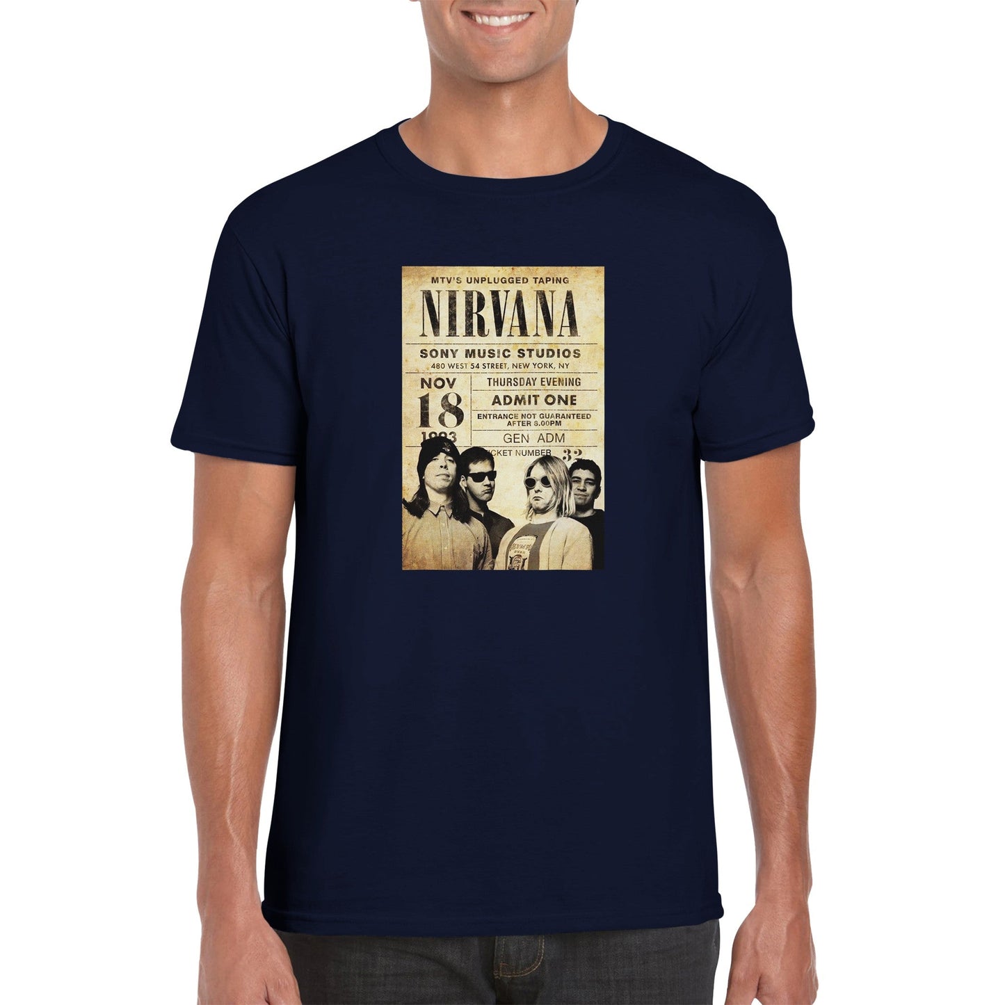 Nirvana Classic Unisex Crewneck T - shirt - Posterify