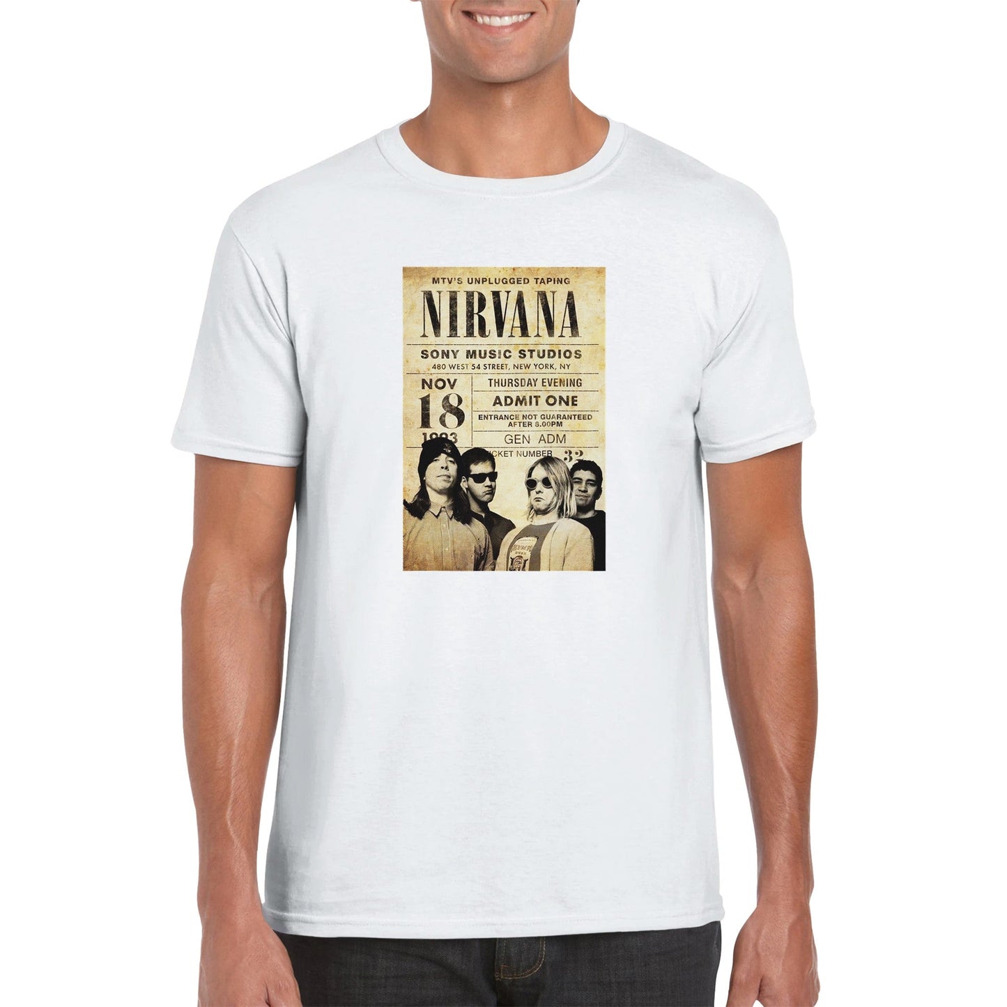 Nirvana Classic Unisex Crewneck T - shirt - Posterify