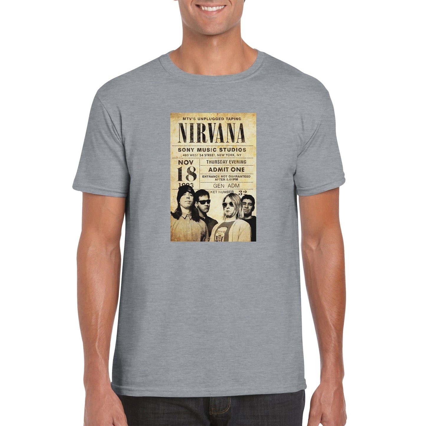 Nirvana Classic Unisex Crewneck T - shirt - Posterify