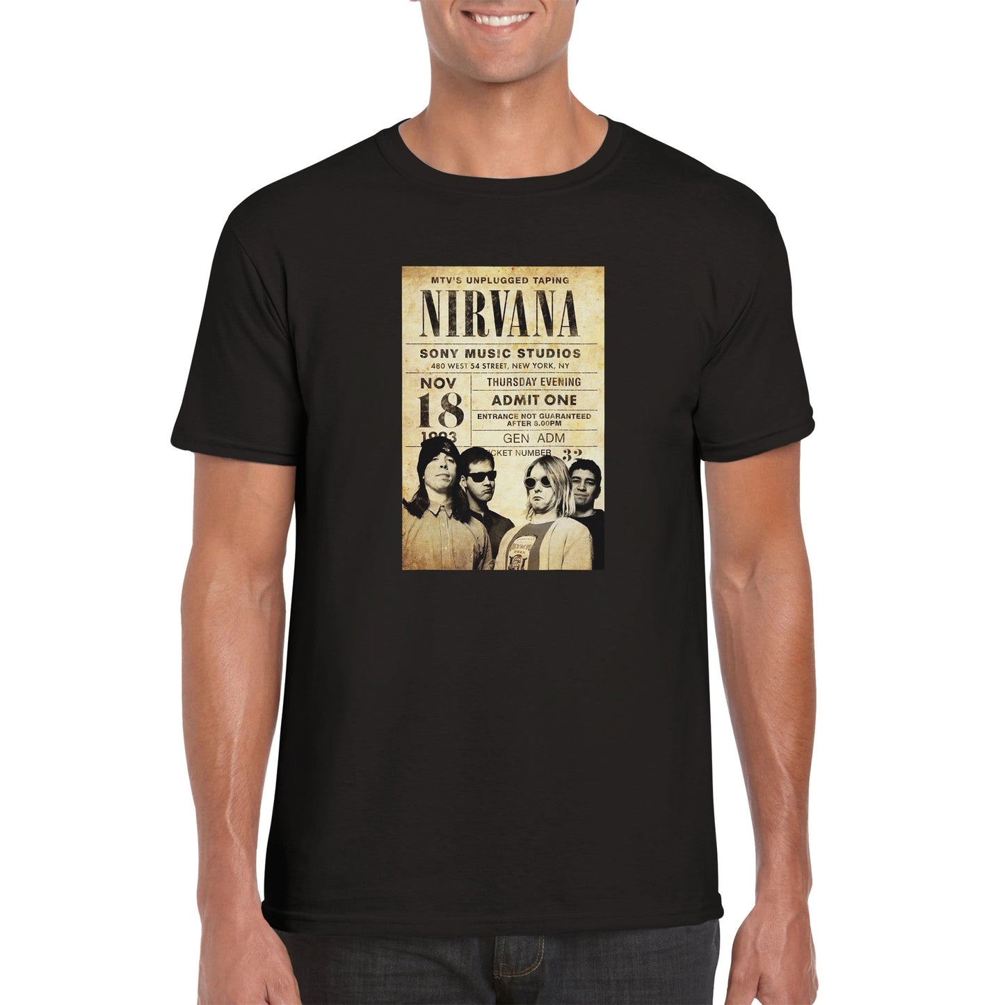 Nirvana Classic Unisex Crewneck T - shirt - Posterify