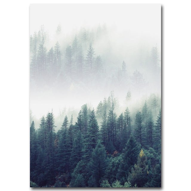 Nordic Decoration Forest Lanscape Wall Art Canvas Poster and Print Canvas Painting Decorative Picture for Living Room Home Decor - Posterify