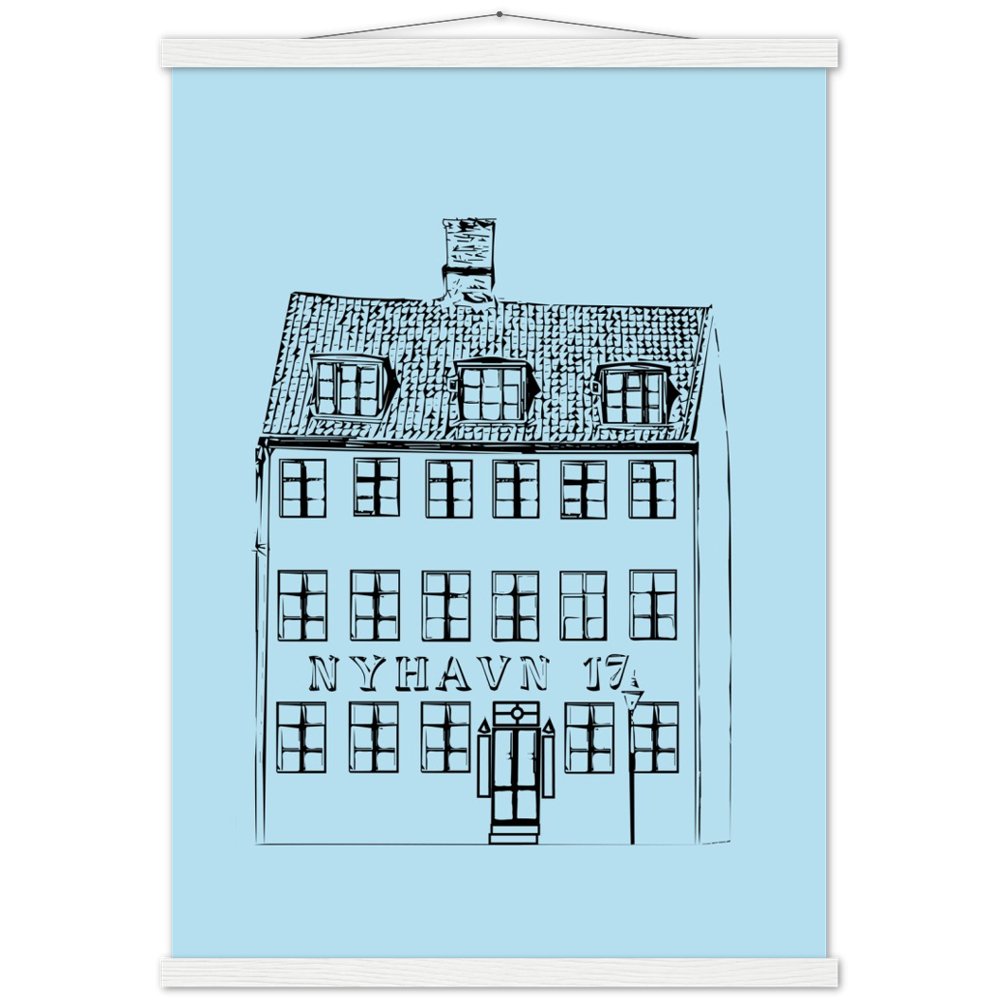 Nyhavn 17 Copenhagen Wood or Poster Print - Posterify