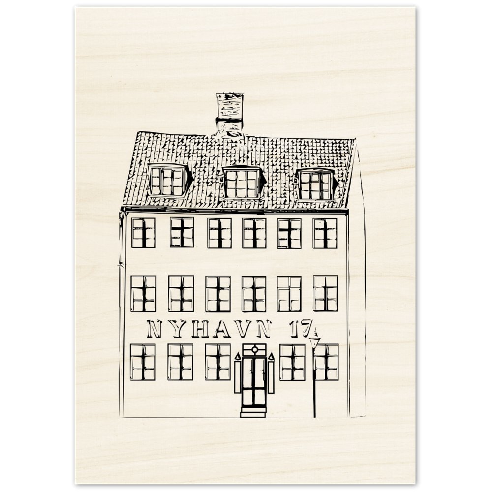 Nyhavn 17 Copenhagen Wood Print - Posterify