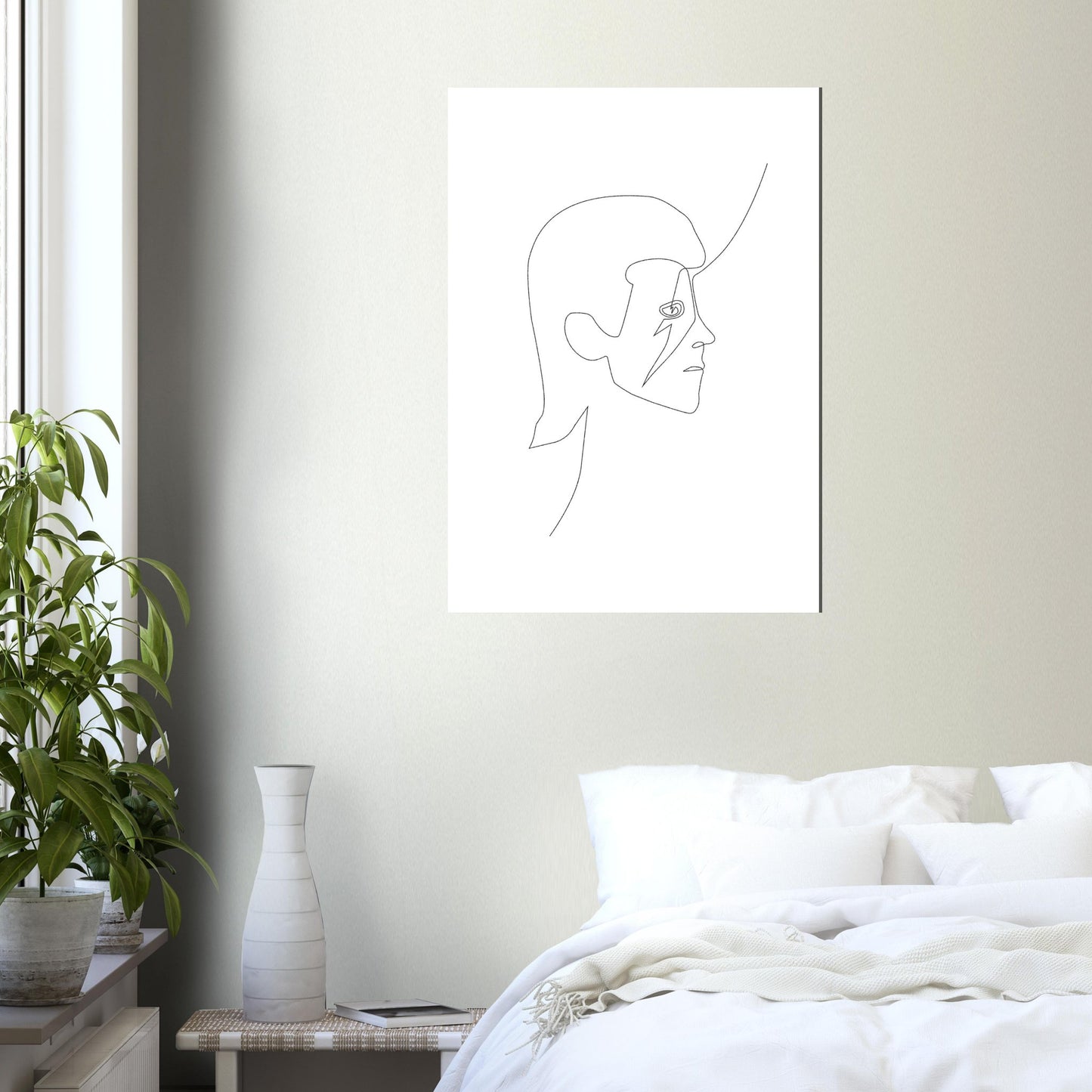 One Line Ziggy Stardust Poster by Posterify Design on Premium Matte Paper - Posterify