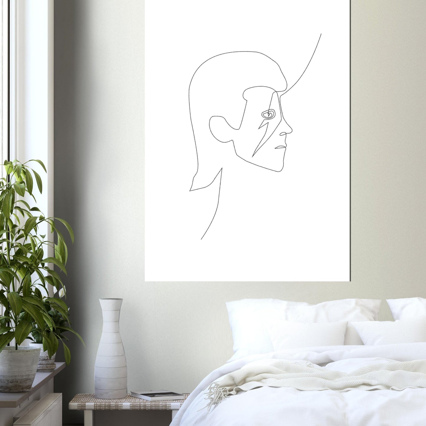 One Line Ziggy Stardust Poster by Posterify Design on Premium Matte Paper - Posterify