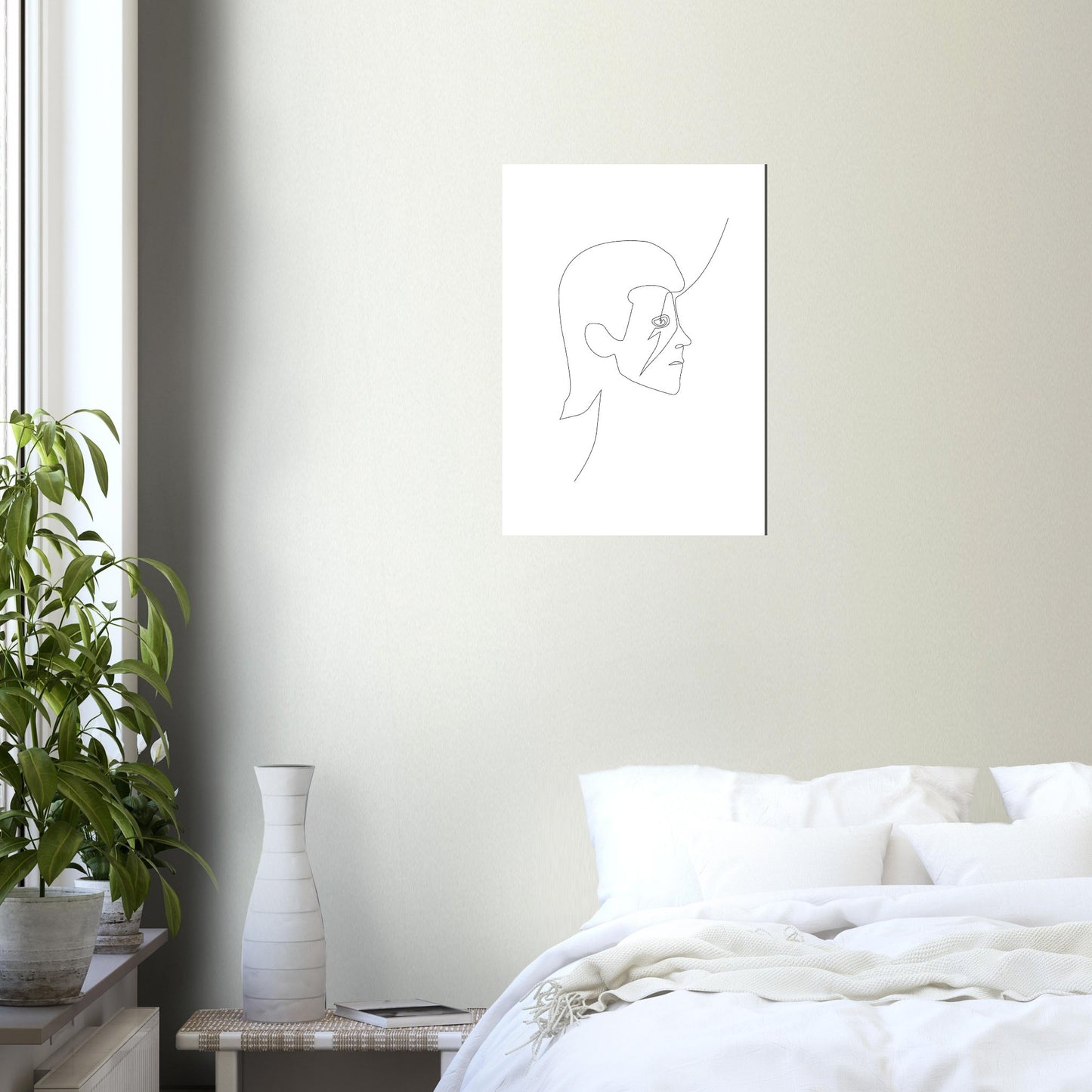 One Line Ziggy Stardust Poster by Posterify Design on Premium Matte Paper - Posterify