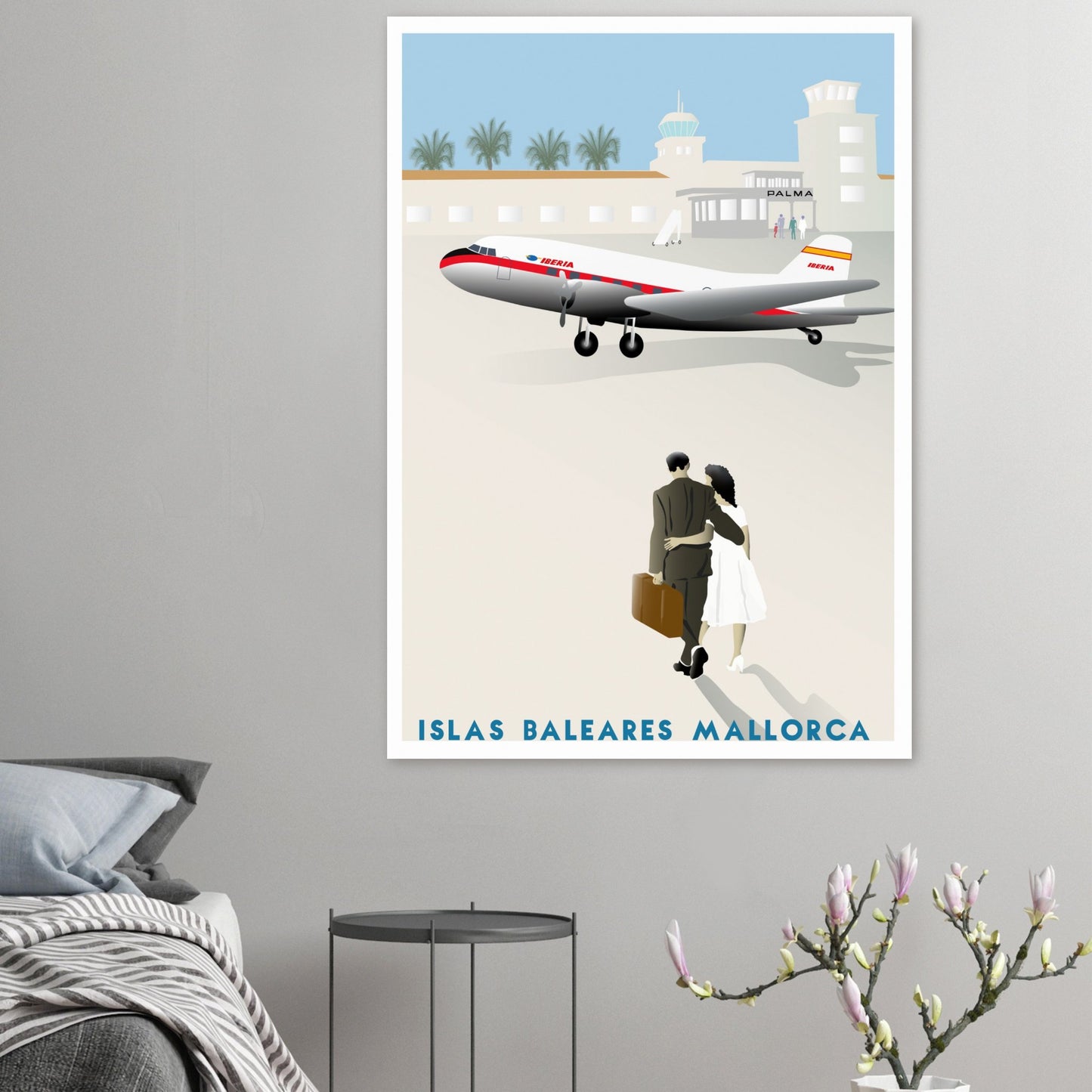 Palma Airport 1950 Vintage Poster by Posterify Design on Classic Matte Paper - Posterify