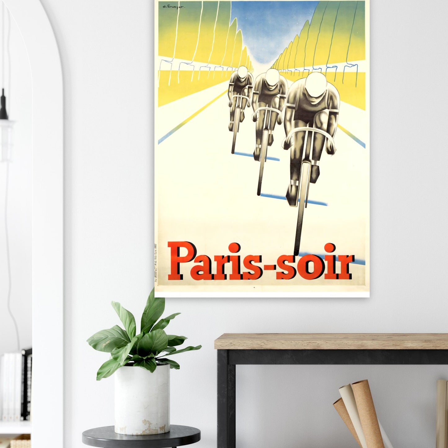 Paris Soir Vintage poster reprint on Premium Matte Paper - Posterify