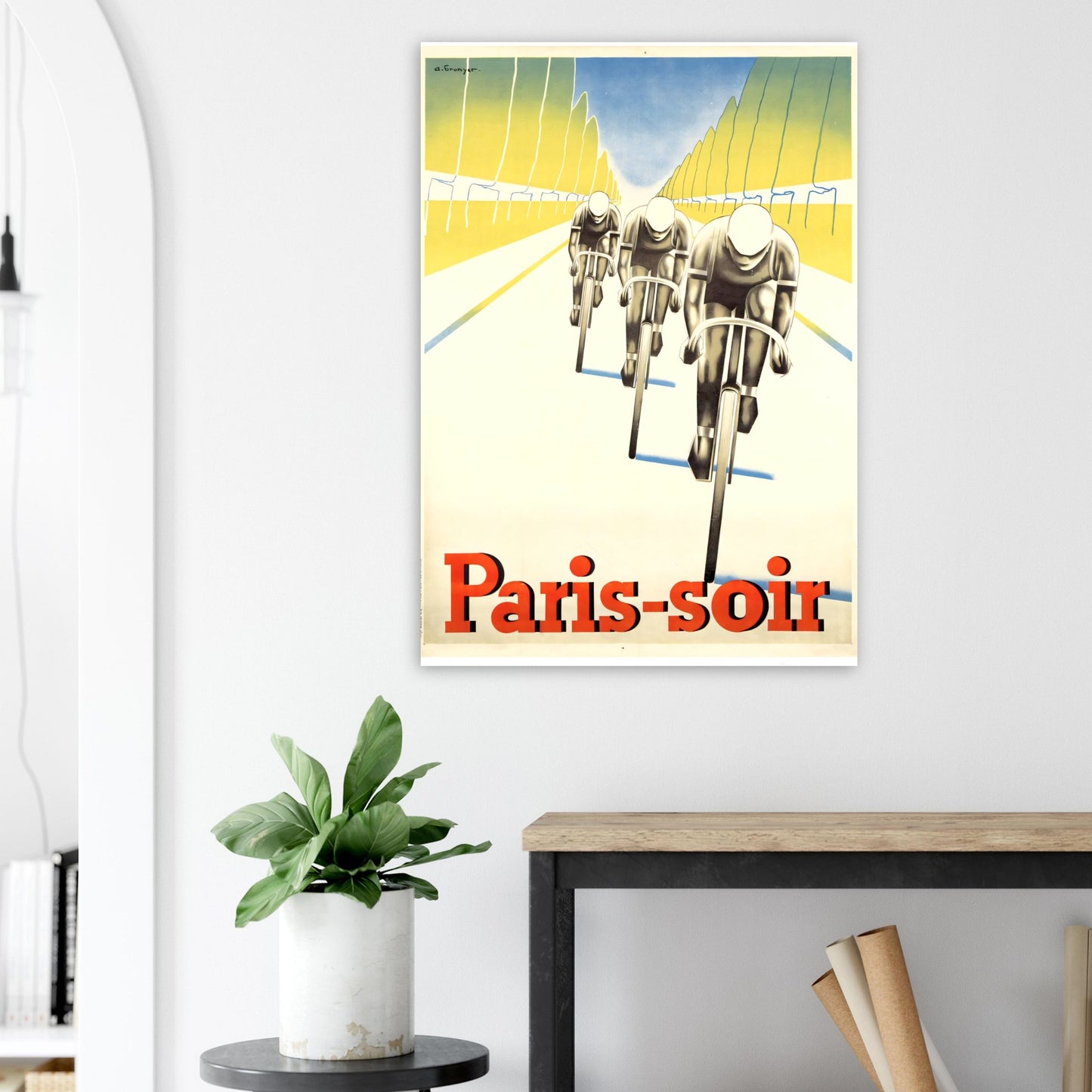 Paris Soir Vintage poster reprint on Premium Matte Paper - Posterify