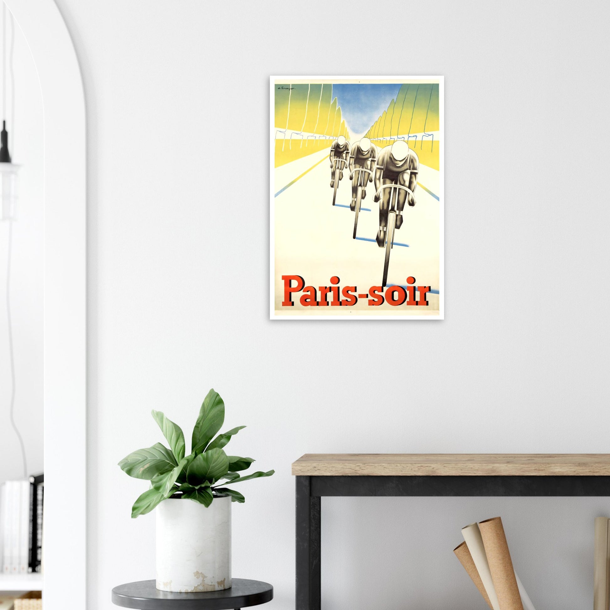 Paris Soir Vintage poster reprint on Premium Matte Paper - Posterify