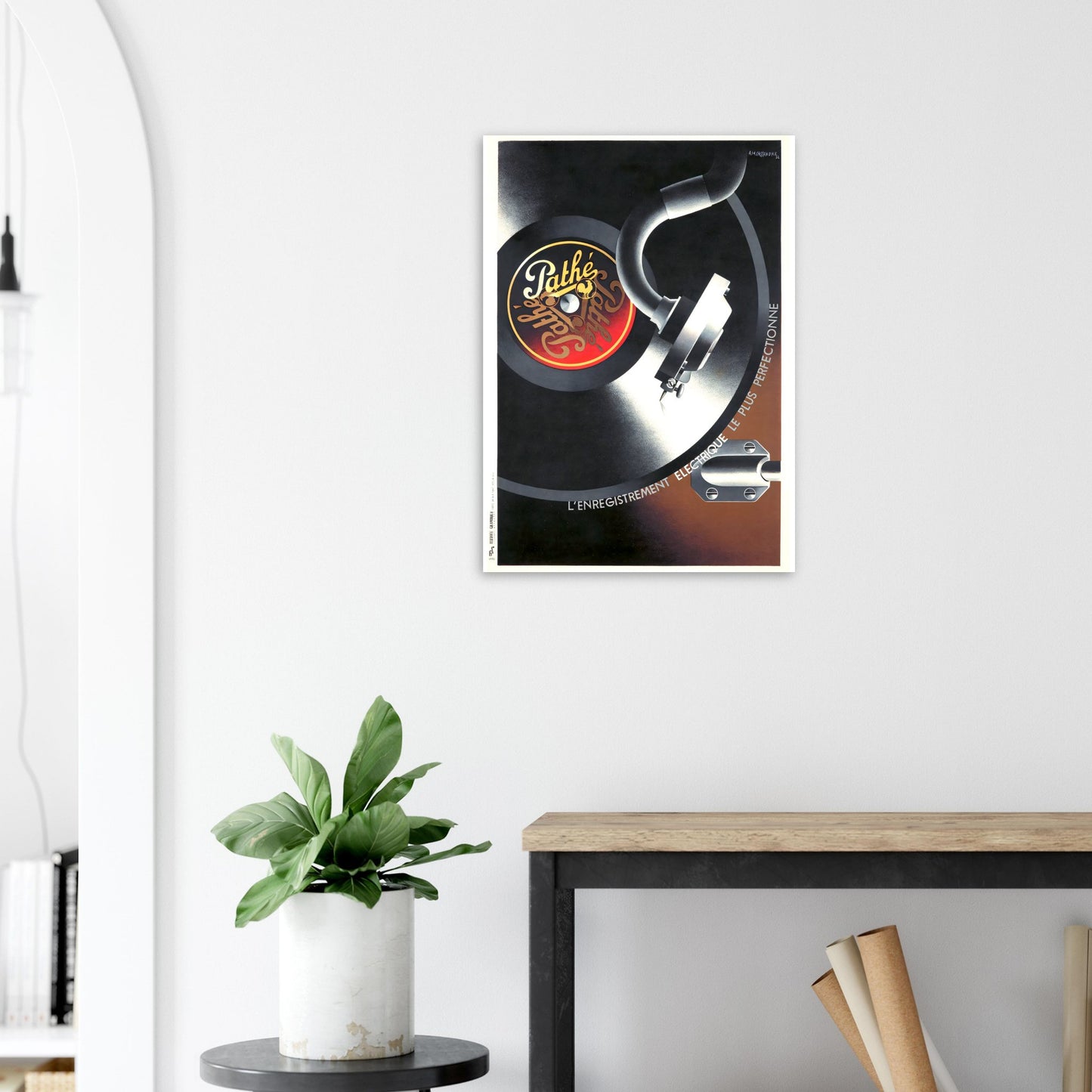 Pathé Vinyl player Vintage poster reprint on Premium Matte Paper - Posterify