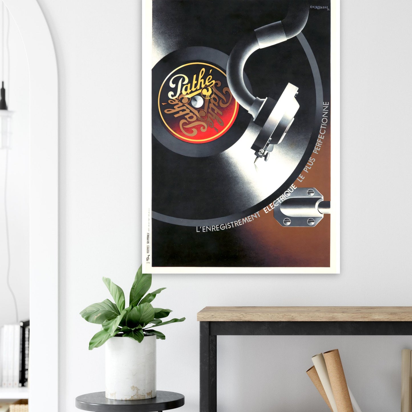 Pathé Vinyl player Vintage poster reprint on Premium Matte Paper - Posterify