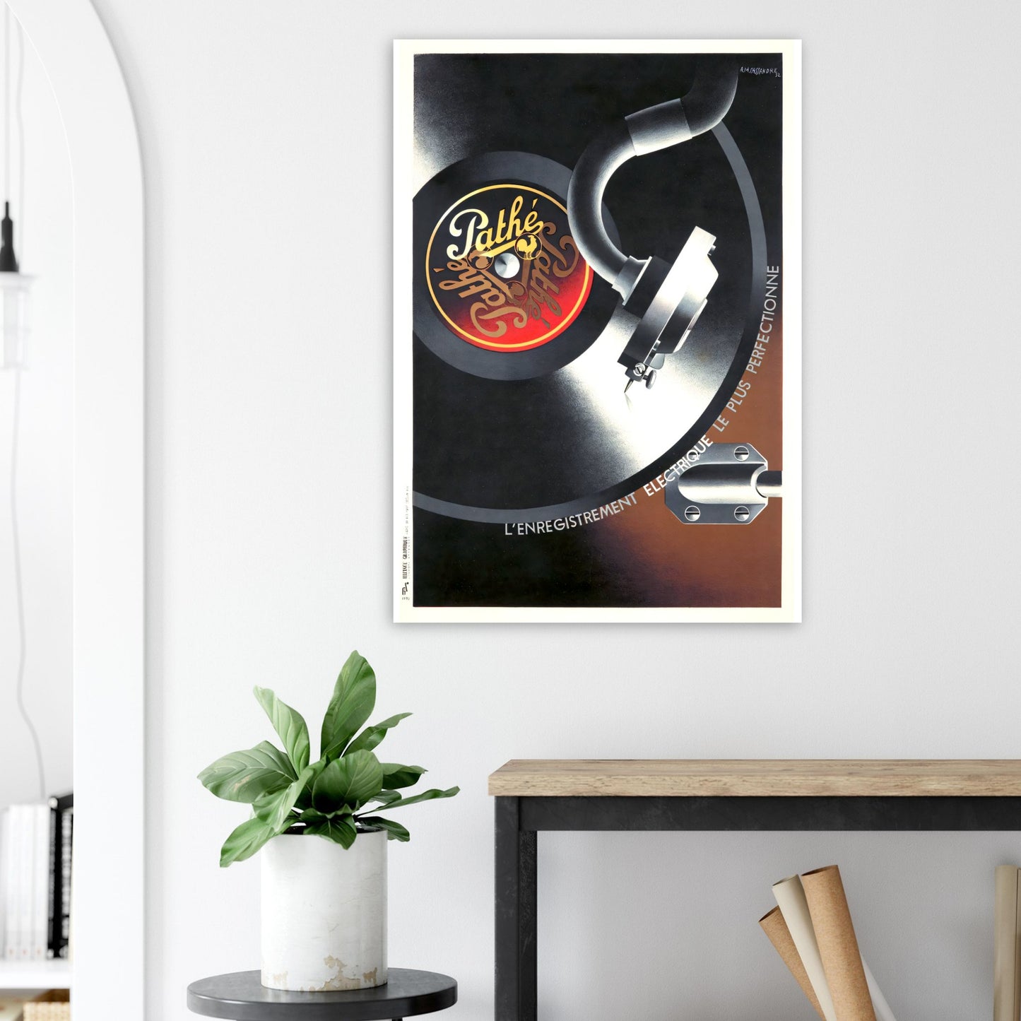 Pathé Vinyl player Vintage poster reprint on Premium Matte Paper - Posterify