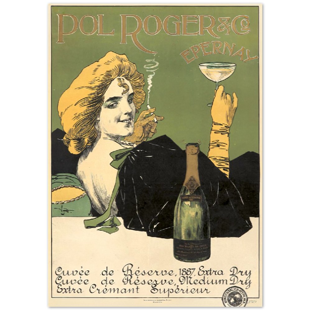 Pol Roger Vintage Poster on Premium Matte Paper - Posterify