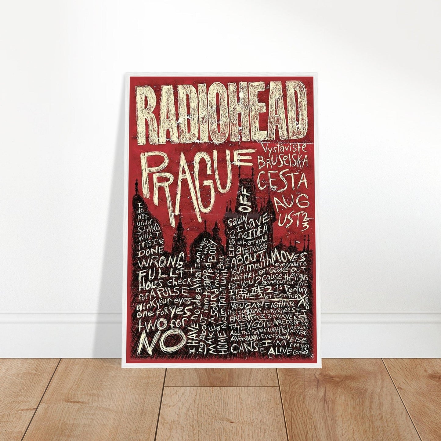 Radiohead Prague Vintage Poster reprint on Premium Poster Matte Paper - Posterify