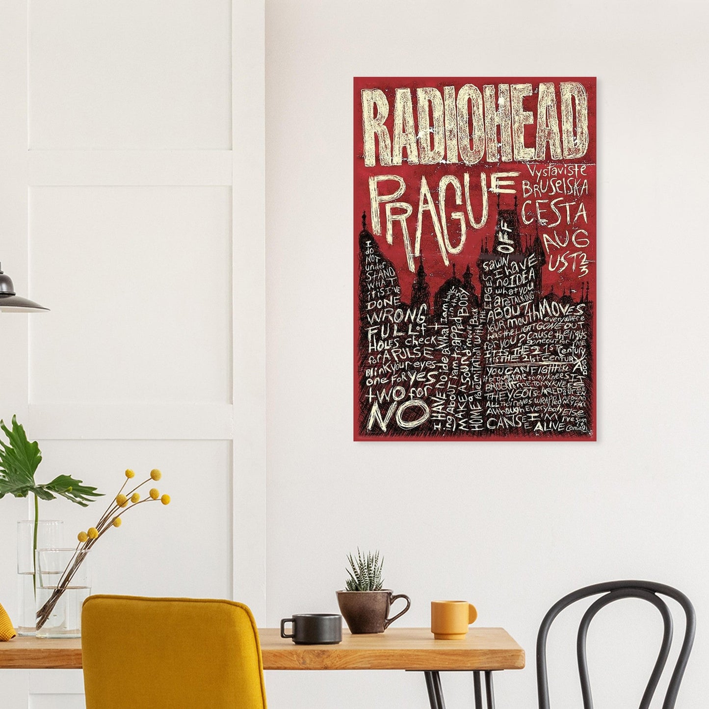 Radiohead Prague Vintage Poster reprint on Premium Poster Matte Paper - Posterify