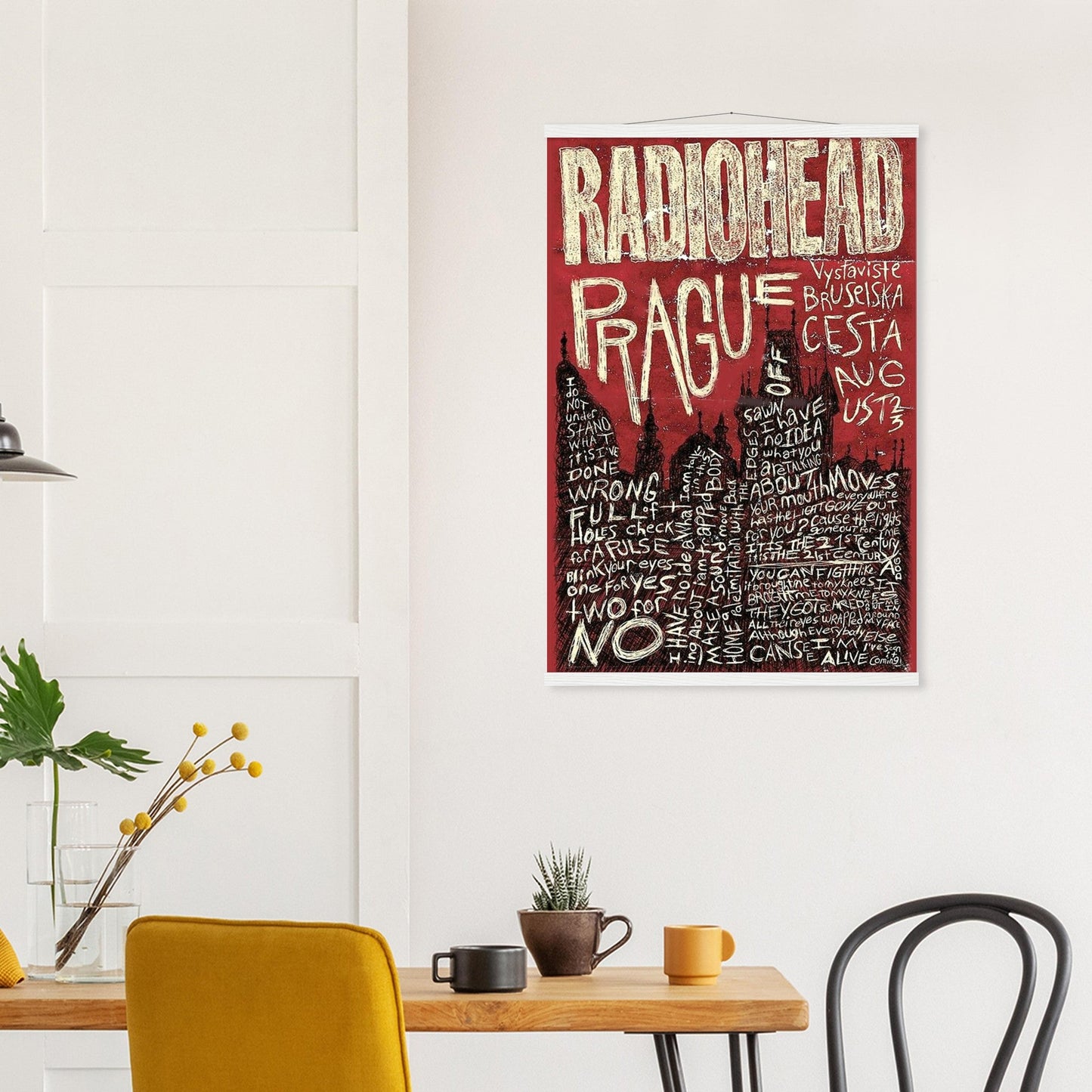 Radiohead Prague Vintage Poster reprint on Premium Poster Matte Paper - Posterify