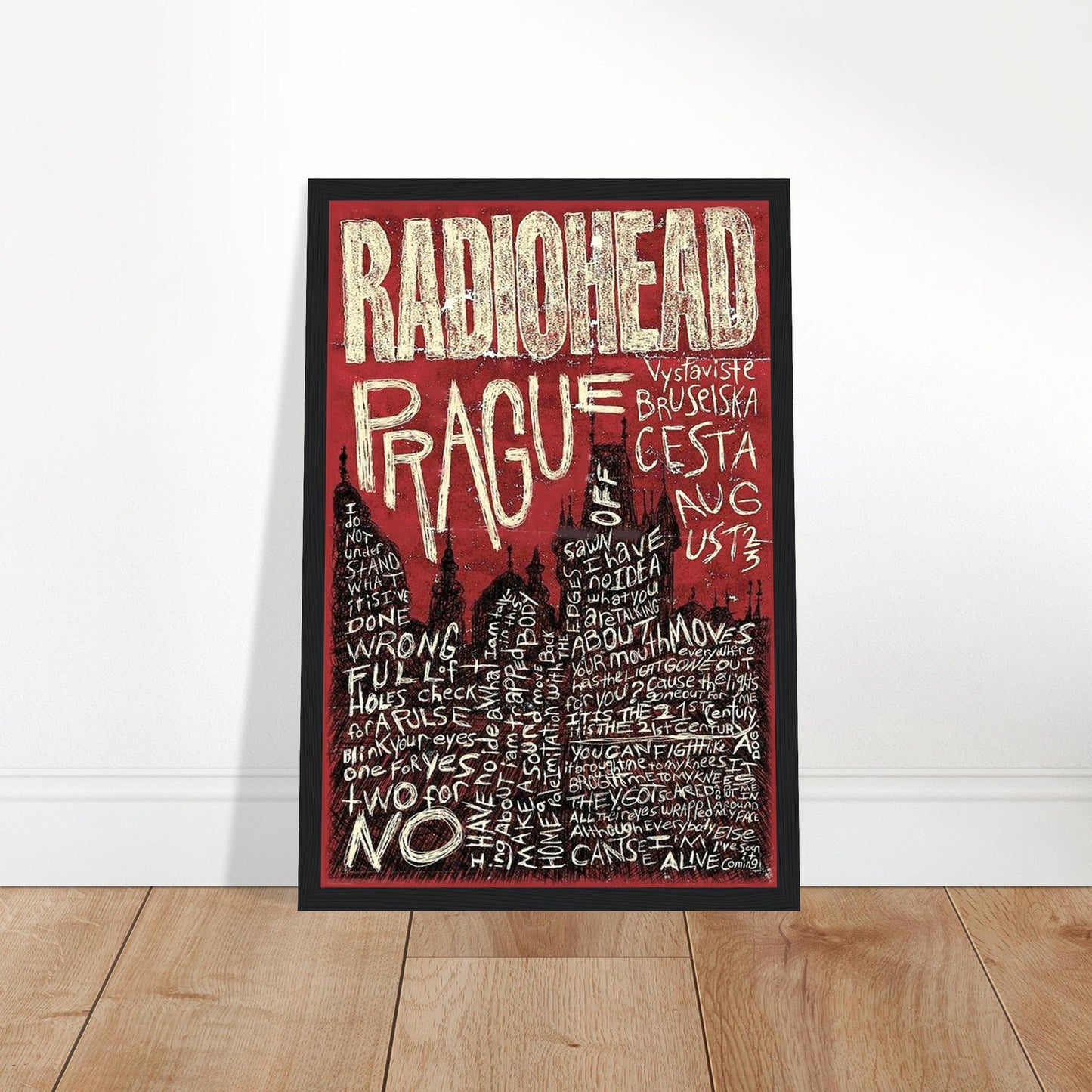 Radiohead Prague Vintage Poster reprint on Premium Poster Matte Paper - Posterify