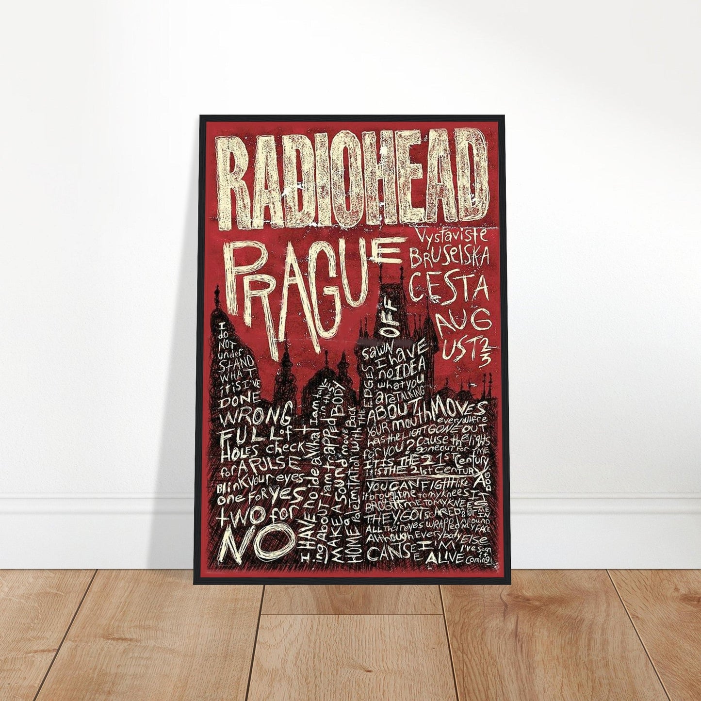 Radiohead Prague Vintage Poster reprint on Premium Poster Matte Paper - Posterify