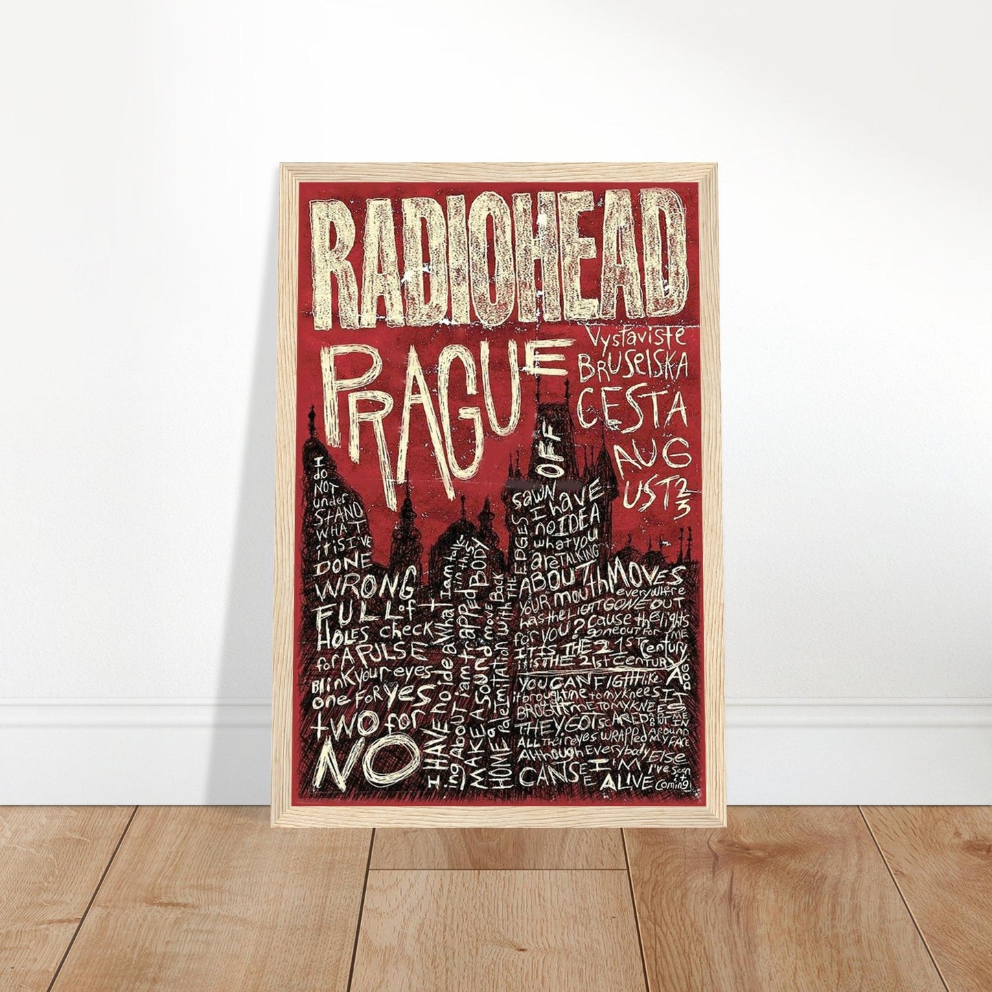 Radiohead Prague Vintage Poster reprint on Premium Poster Matte Paper - Posterify