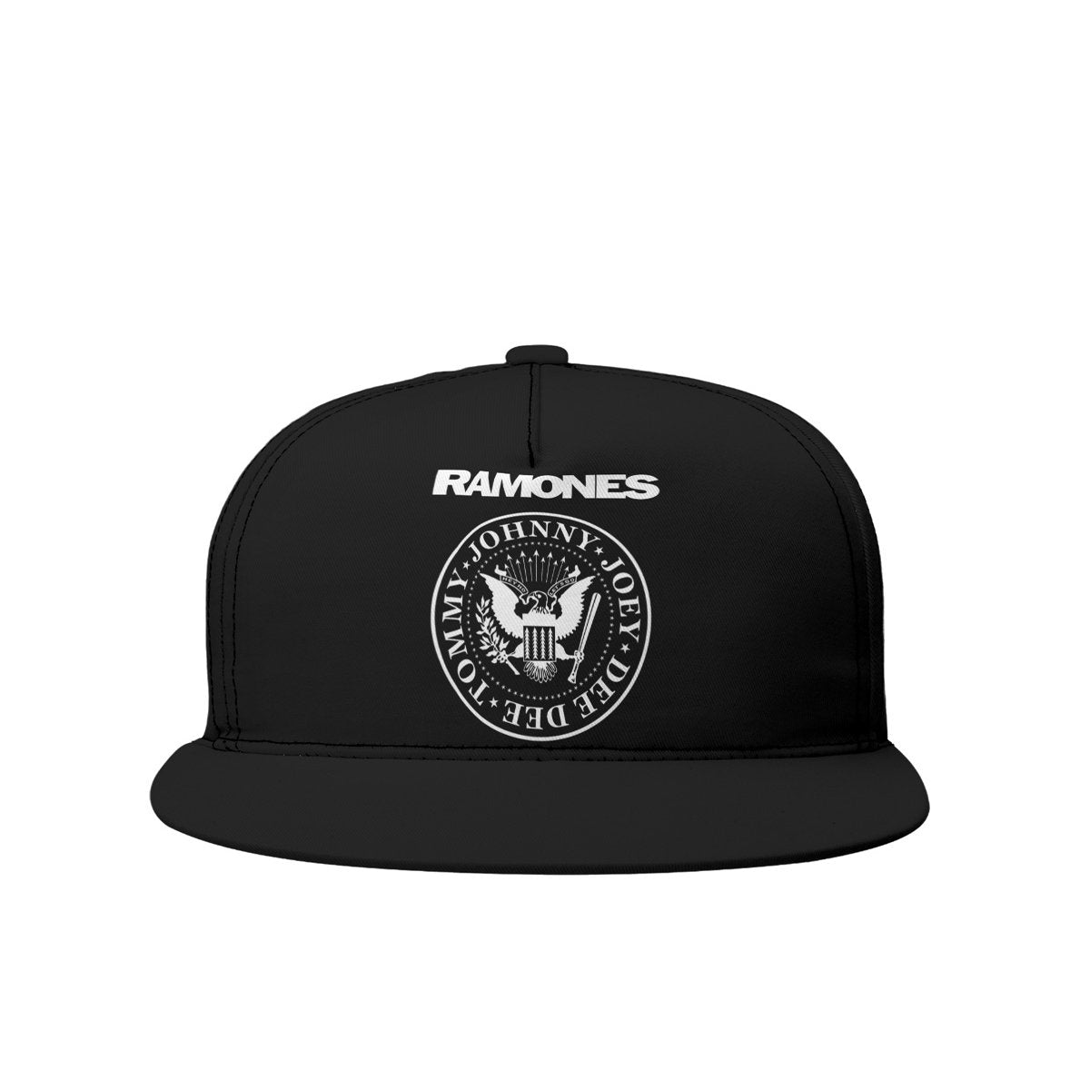 Ramones Black Buckle Flat - Brim Baseball Cap - Posterify