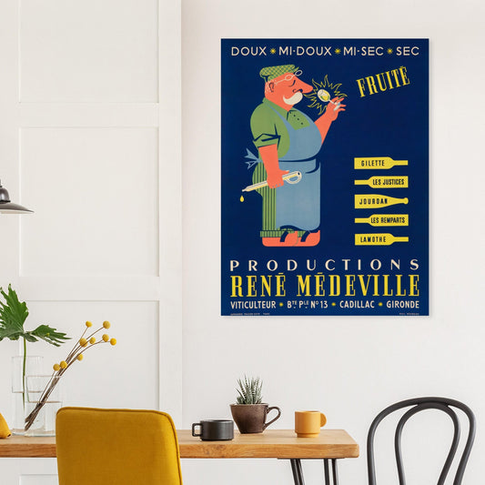 Rene Benneville Vintage Poster Reprint on Premium Matte Paper - Posterify