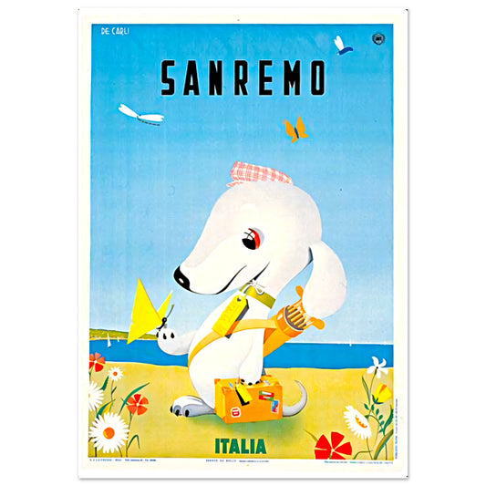 Sanremo Vintage poster reprint on Premium Matte Paper - Posterify