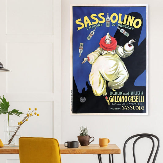 Sassolino Vintage Poster Reprint on Premium matte Paper - Posterify