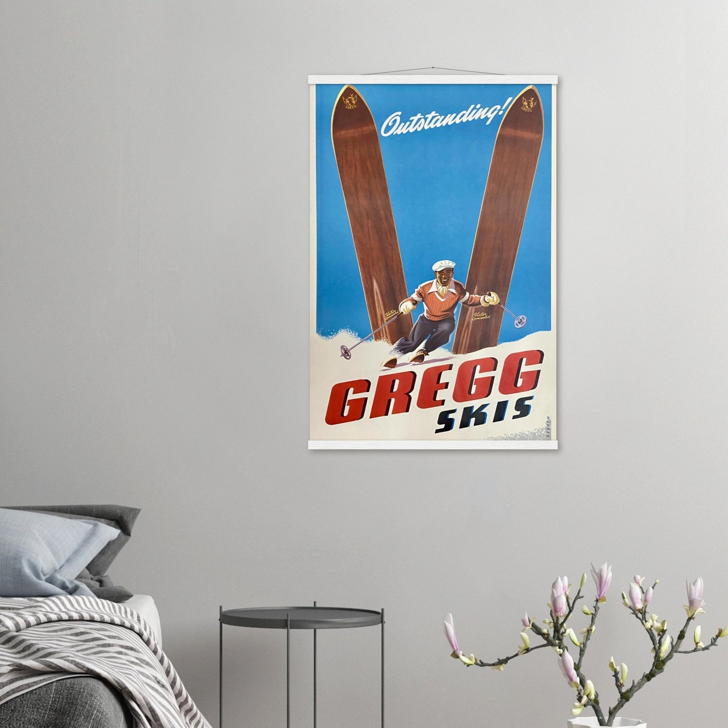 Skis Vintage Poster Reprint on Premium Matte Paper - Posterify