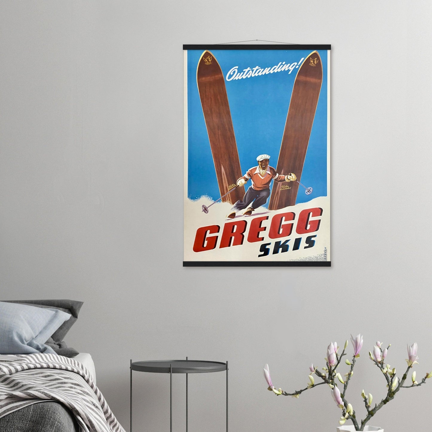 Skis Vintage Poster Reprint on Premium Matte Paper - Posterify