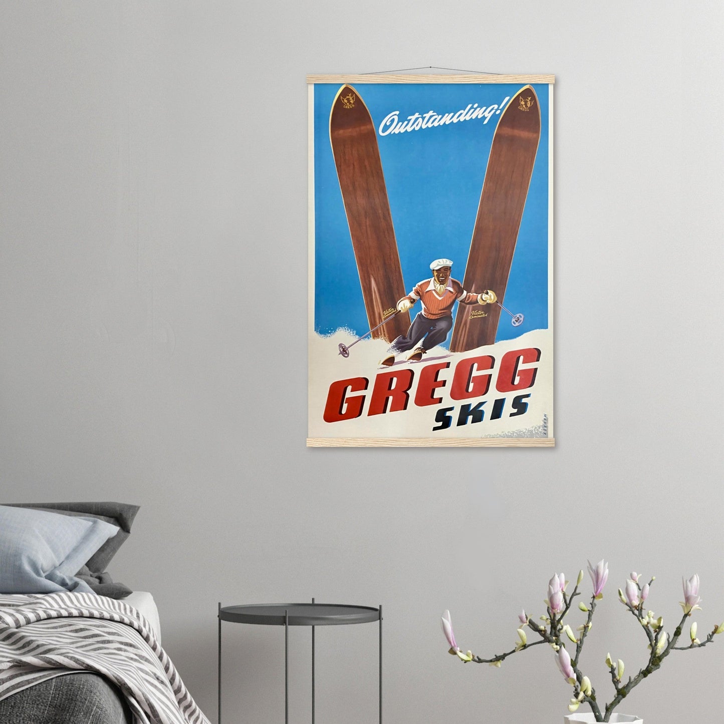 Skis Vintage Poster Reprint on Premium Matte Paper - Posterify