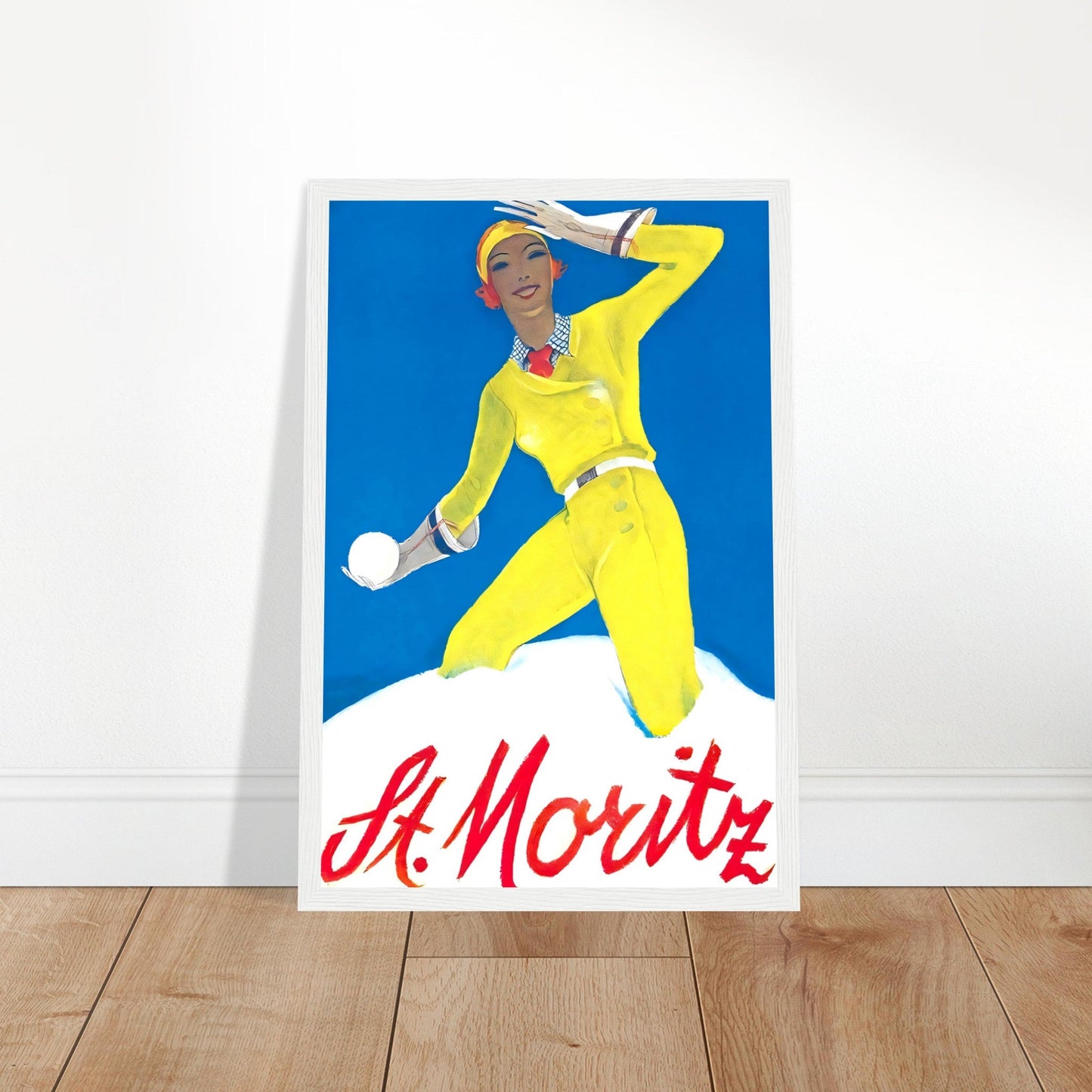 St Moritz Vintage Poster Reprint on Premium matte Paper - Posterify