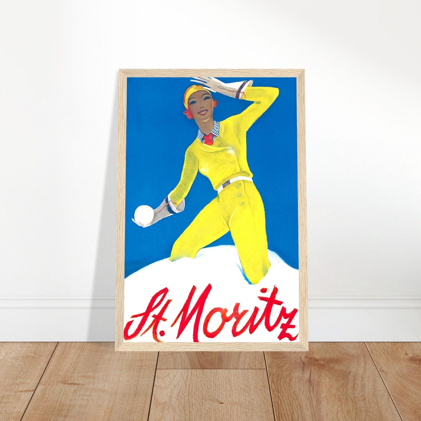 St Moritz Vintage Poster Reprint on Premium matte Paper - Posterify