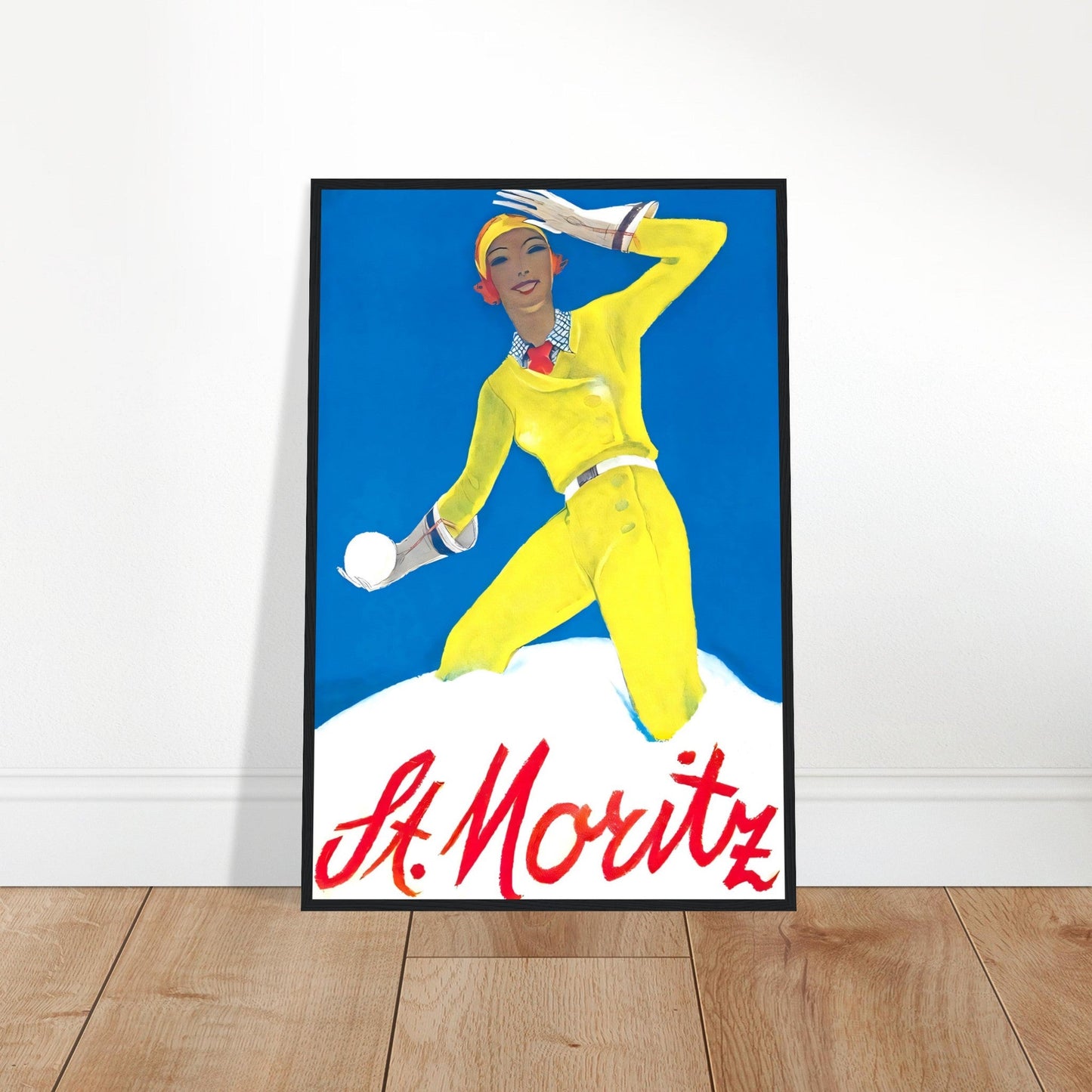 St Moritz Vintage Poster Reprint on Premium matte Paper - Posterify