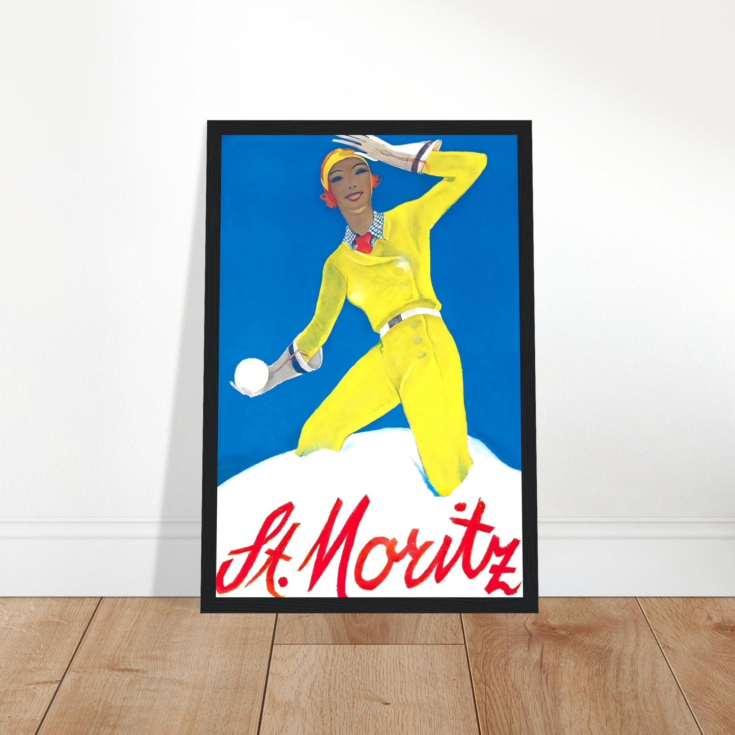 St Moritz Vintage Poster Reprint on Premium matte Paper - Posterify