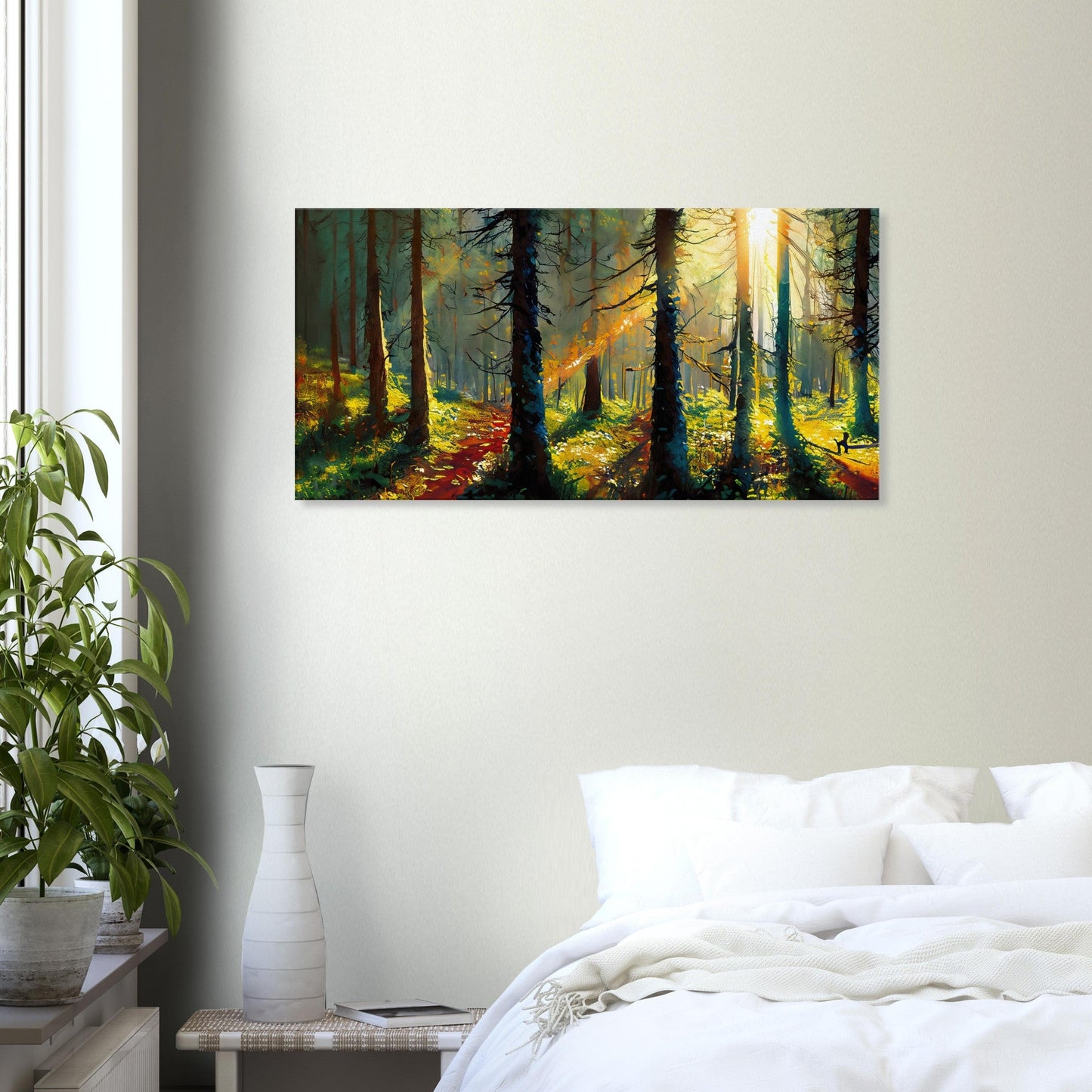 Summer forest #2 on canvas print abstract art By Posterify design 50X100cm - Posterify