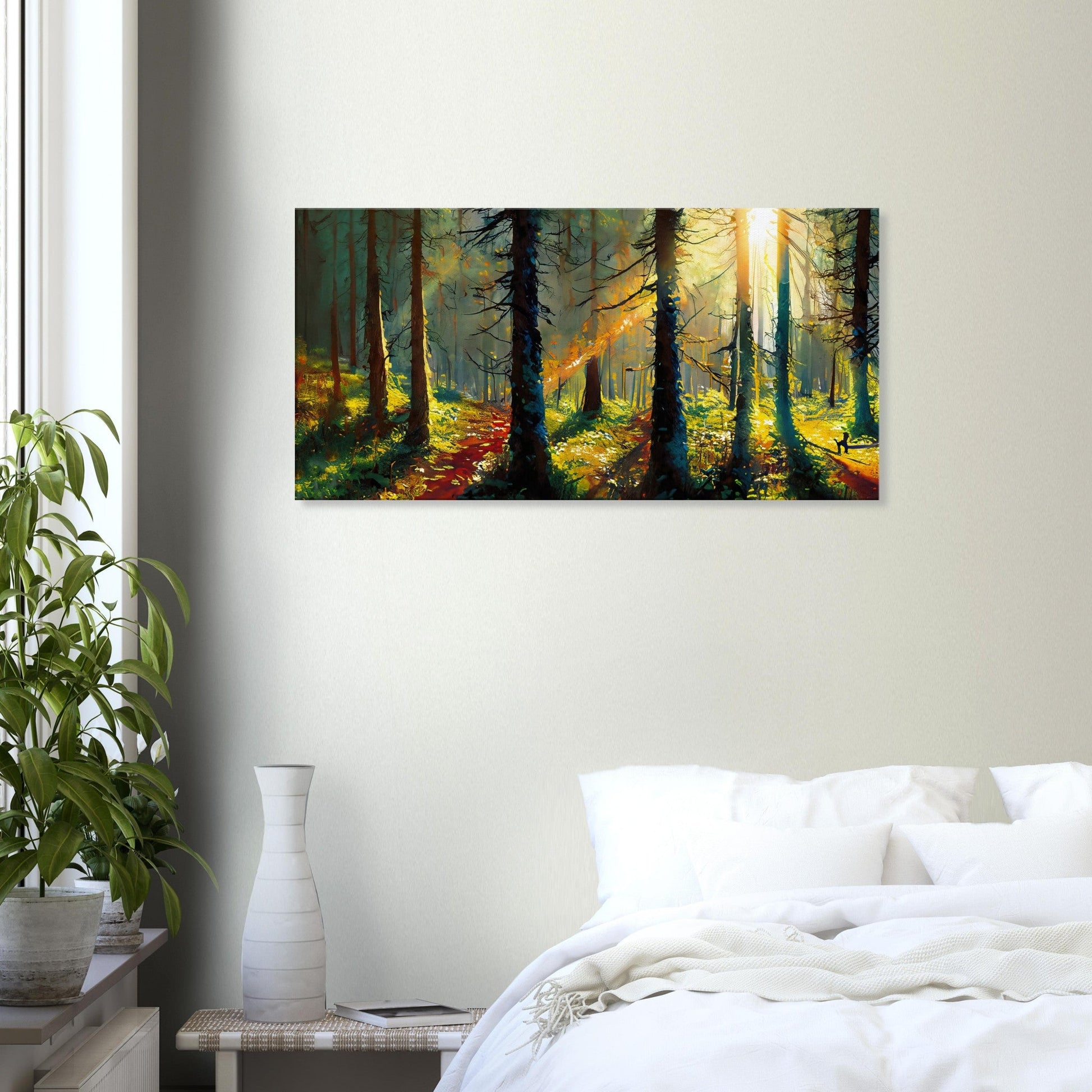 Summer forest #2 on canvas print abstract art By Posterify design 50X100cm - Posterify