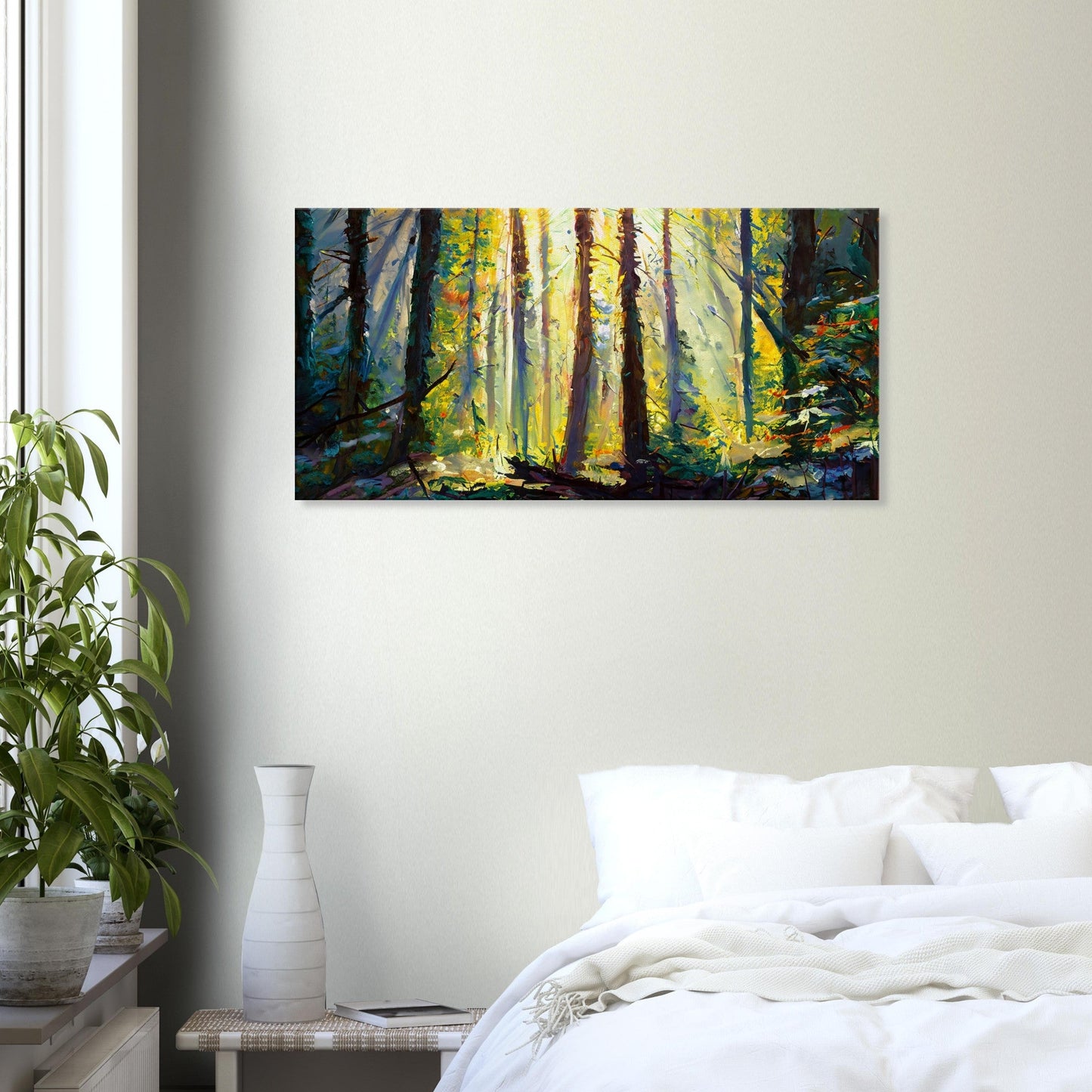 Summer forest on canvas print abstract art By Posterify design 50X100cm - Posterify