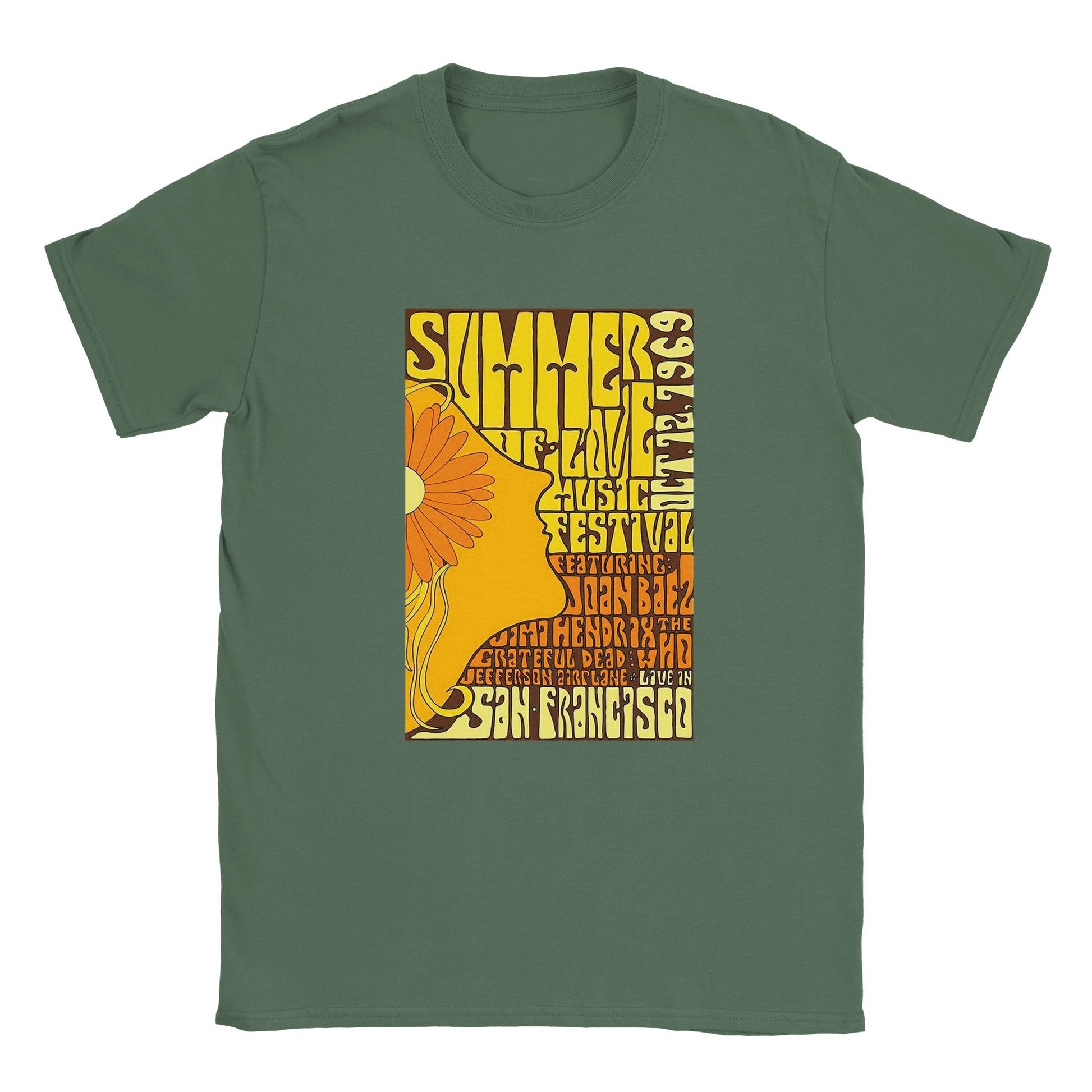 Summer of Love 1969 Classic Unisex Crewneck T - shirt - Posterify