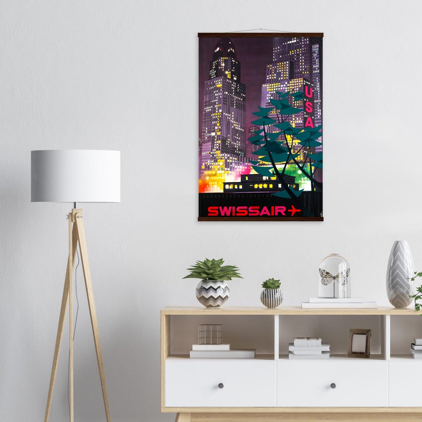 Swiss Air 'New York' Vintage Reprint Poster Wall art - Posterify