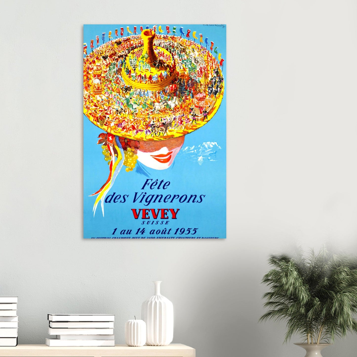 Swiss Wine Festival 1955 Wall art - Posterify