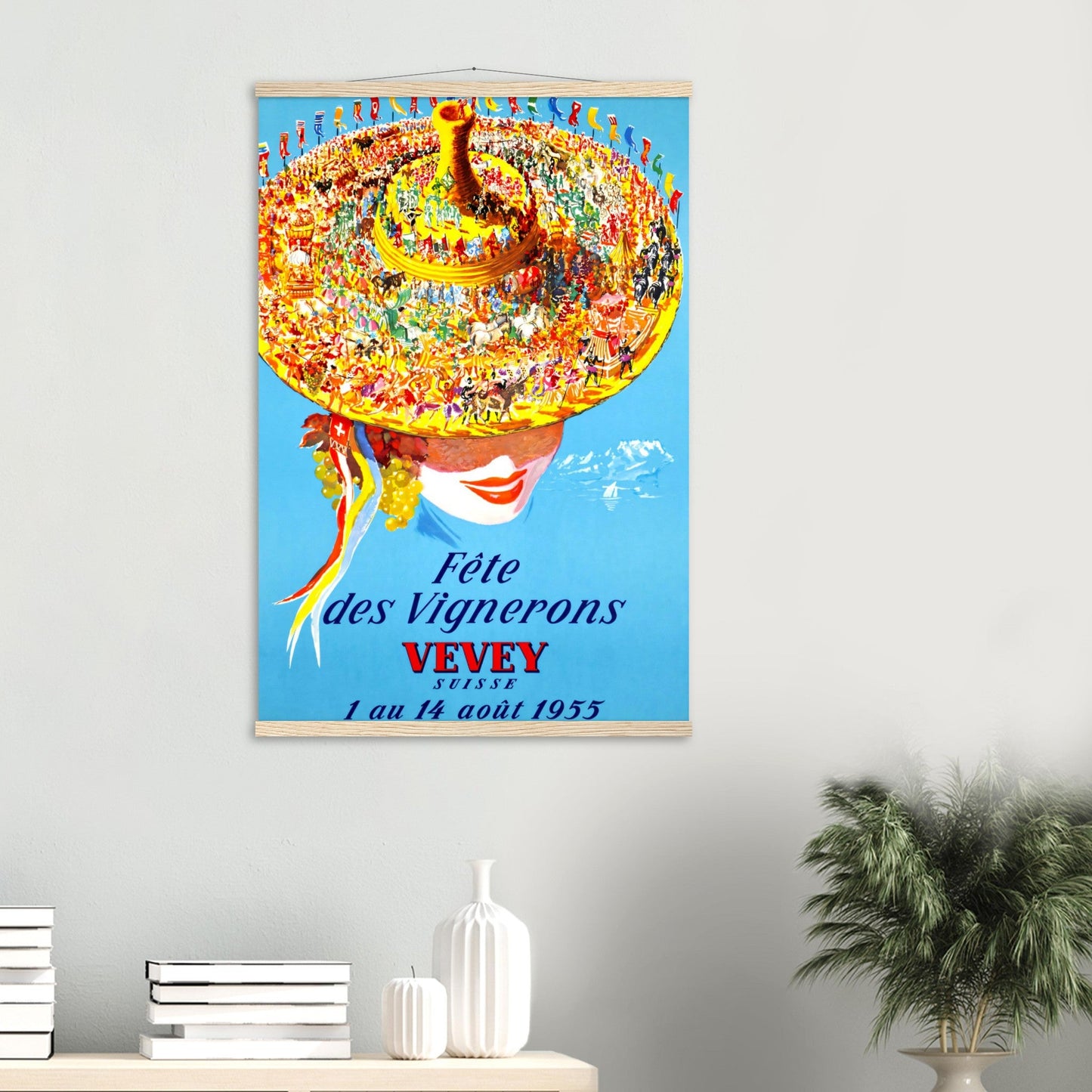 Swiss Wine Festival 1955 Wall art - Posterify